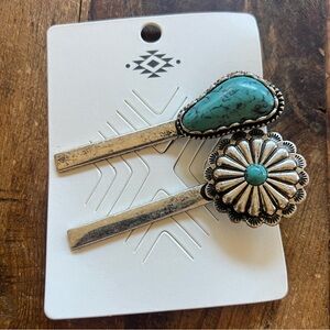Aztec Boutique Western Woman Concho Barrettes